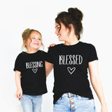 T Shirt Blessed Mama pour Maman et Fille