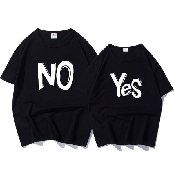 T Shirts Couple Yes No