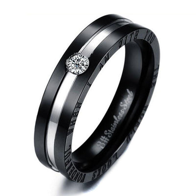 Bague Couple Oxyde de Zirconium Homme