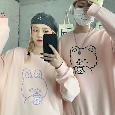 Pull Couple Ourson Mignon Rose