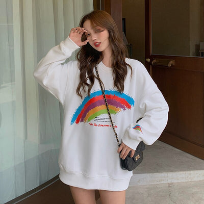 Pull Couple Rainbow Blanc - MatchingMood