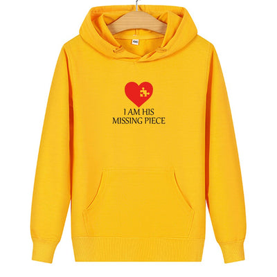 Sweat Couple Grand Amour Femme Jaune