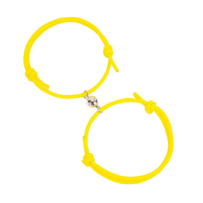 Bracelet Duo Couple Acier Magnétique Jaune - Matchingmood