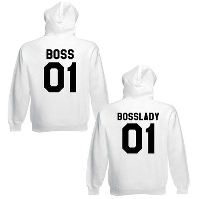 Sweat Couple Boss Homme Boss Lady Blanc