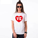 T-Shirt Love Avec Un Cœur Femme blanc