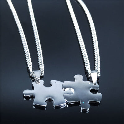 Collier d'Amitié Pour Meilleures Amies en Puzzles dos