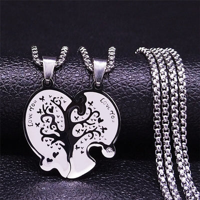 Collier Couple Arbre De Vie