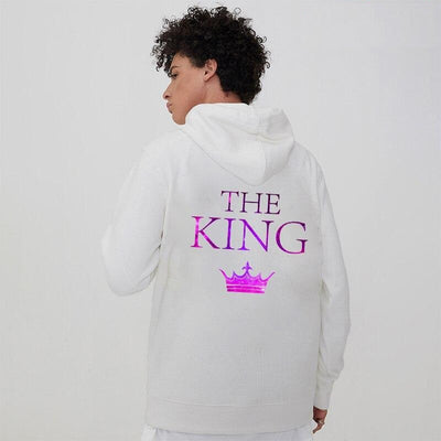 Sweat Couple Capuche King Queen Violet