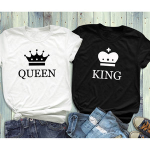 T Shirt Couple King and Queen Crown - MatchingMood
