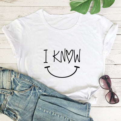 t shirt  i know pour couple blanc - MatchingMood