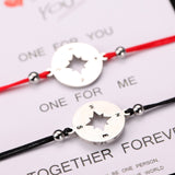 Bracelet Couple Cordon Boussole