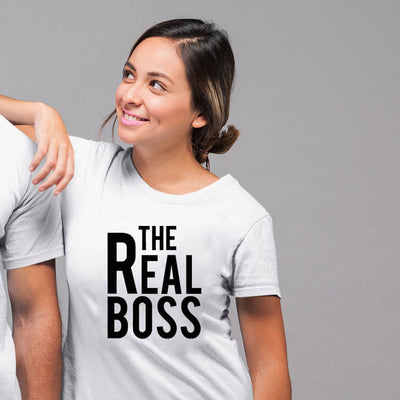 T Shirt The Boss The Real Boss Femme