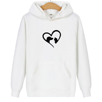 Sweat A Capuche Chat Blanc