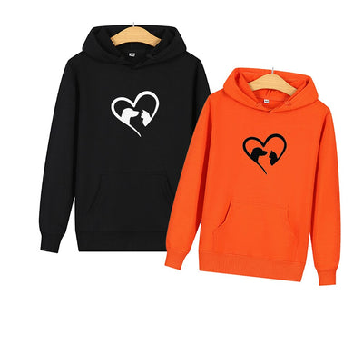 Sweat A Capuche Chat et Chien Pour Amoureux