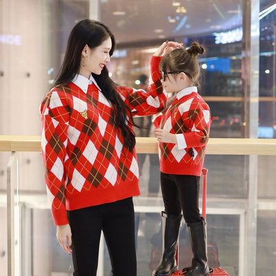 Pull Losange Maman Fille - MatchingMood