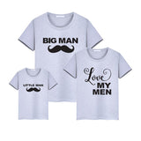 T Shirt Famille Moustache Gris