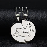 Collier Séparable Couple Chevaux