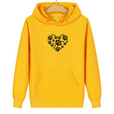 Sweat Couple Empreinte Chien Jaune