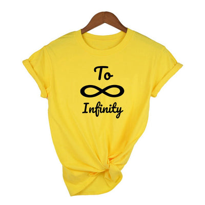 T-Shirt Meilleure Amie Vers l'Infini et Au Delà - To Infinity Jaune - MatchingMood
