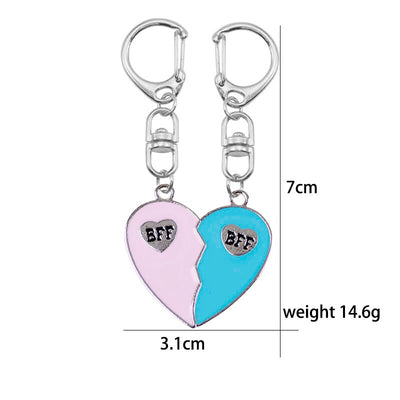 Porte Clé BFF Coeur Coloré