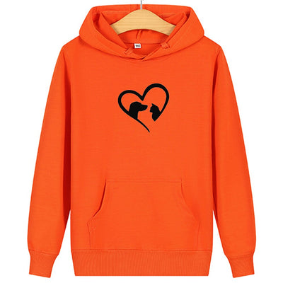Sweat A Capuche Chat Orange
