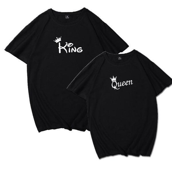 T Shirt Couple King Queen Disney