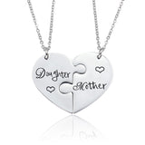 Collier Mère Fille Coeur Puzzle