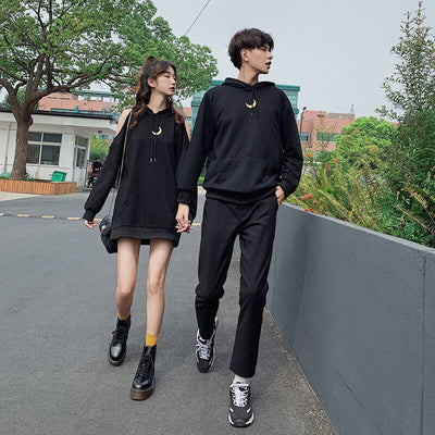 Sweat A Capuche Lune pour Amoureux