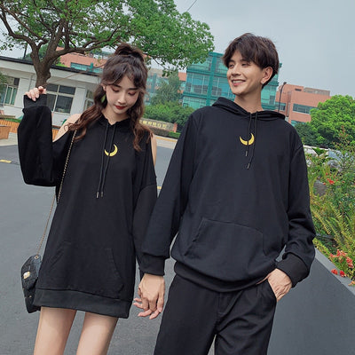 Sweat A Capuche Lune pour Couple