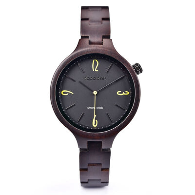 Montre Couple Homme Femme Bois Foncé - Matchingmood