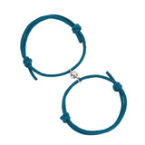 Bracelet Duo Couple Acier Magnétique Bleu Canard - Matchingmood
