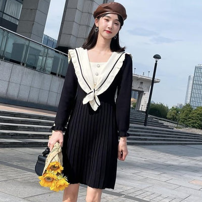 Pull Couple et Robe Pull Noeud Femme Noir