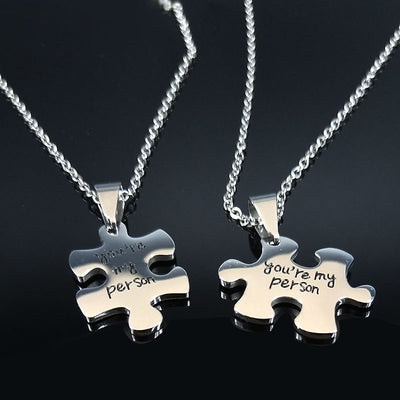 Collier Couple Puzzle Pieces