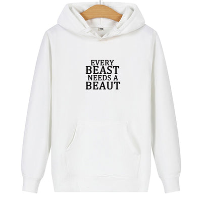Sweat Beauty Beast Couple - Every Beast Needs A Beauty Blanc