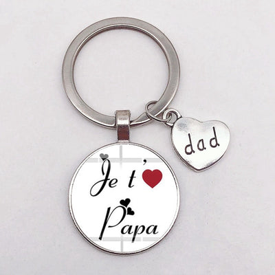 Porte Clé Père Fils Je T'Aime Papa Coeur