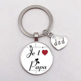 Porte Clé Père Fils Je T'Aime Papa Coeur