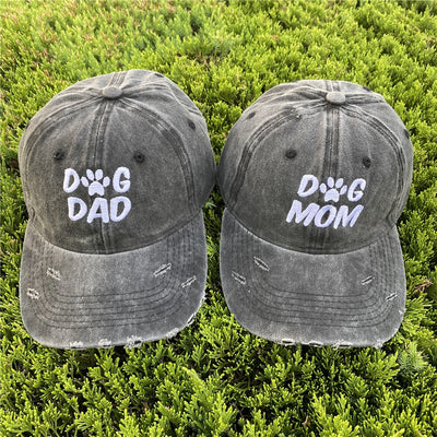 Casquette Couple Denim Dog Mom Dad