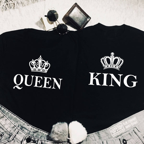 T Shirt Couple Royauté Queen King