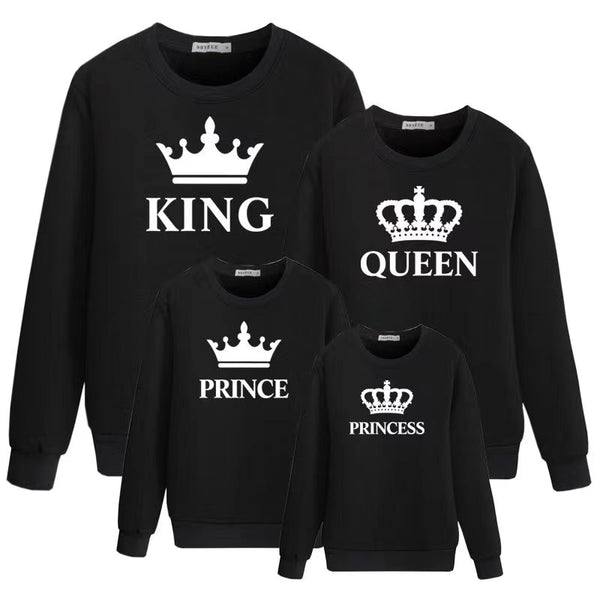 Pull Noel Famille Royale Noir