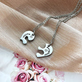 Collier Mère Fille Coeur Entrelacé