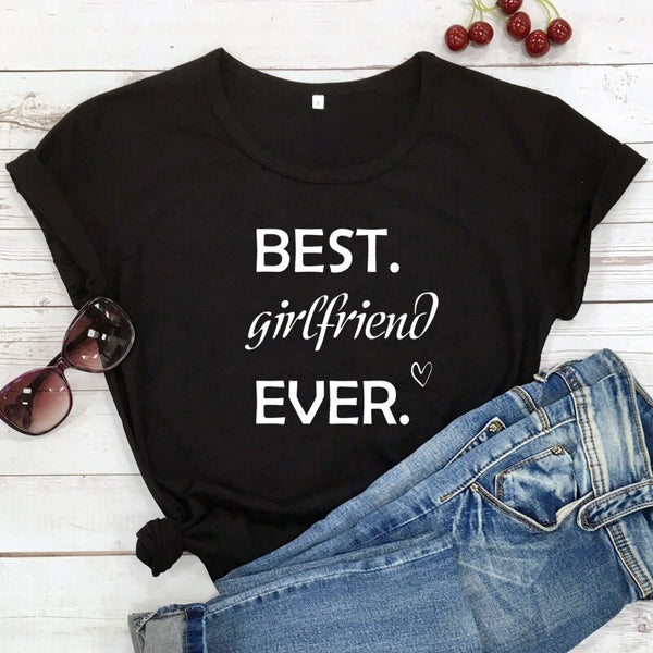 Best Girlfriend Ever Shirt Couple Noir - MatchingMood