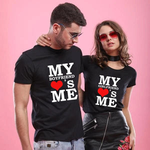 T Shirt Couple Amoureux Grand Coeur - MatchingMood