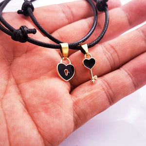 Bracelet pour Couple avec Fermoir Clé noir - Matchingmood