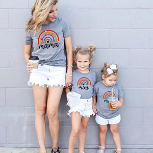 T Shirt Mere Fille Rainbow Mama Mini
