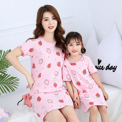 Chemise de Nuit Manche Courte Mère Fille - MatchingMood