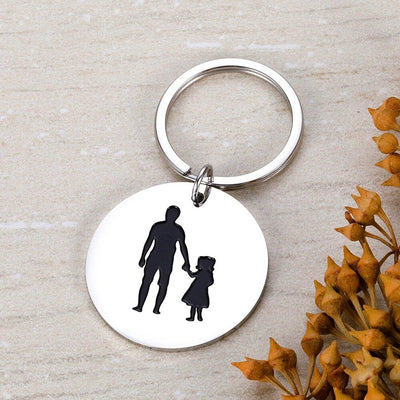 Porte Clé Père Fille Dessin