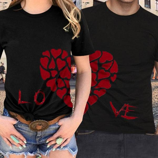 Love Hearts Tee Shirt noir
