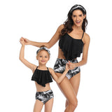 Maillot de Bain Mère Fille Haut Décoré