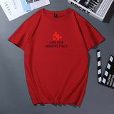 T-Shirt Couple I'm Her Missing Piece Rouge - MatchingMood