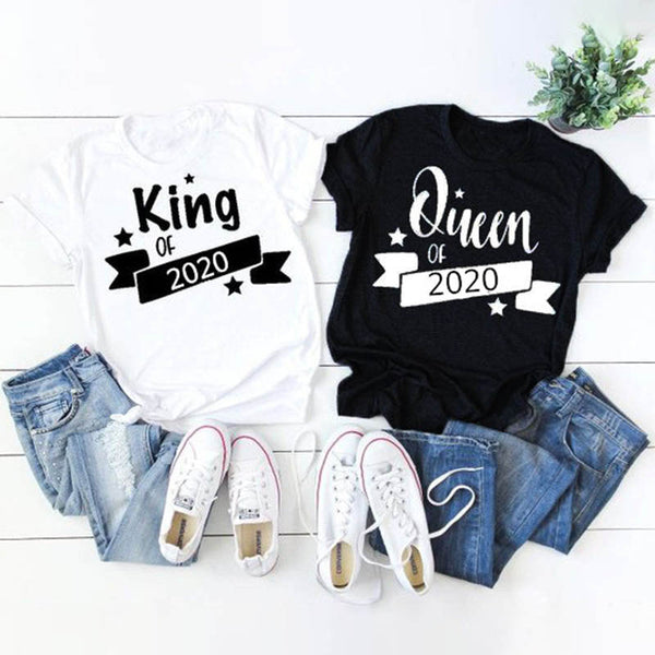 T Shirt King Queen Personnalisable